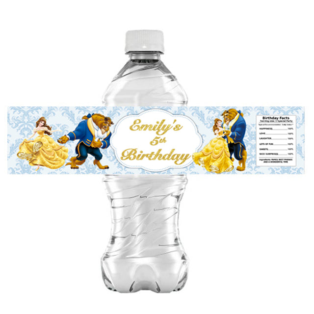 Beauty and the Beast Water Label